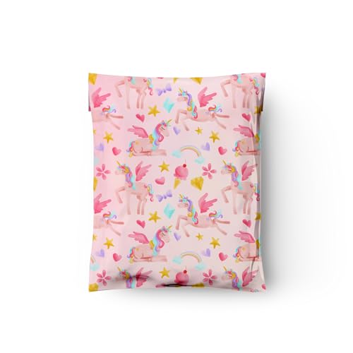 10x13 (100) Rainbow Unicorn Designer Poly Mailers Shipping Envelopes Premium Printed Bags