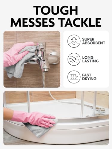 Fantasticlean Microfiber Cleaning Cloth Roll- 75 Sheets, 12" x 12" (Grey) - color: Grey, size: 75 pack