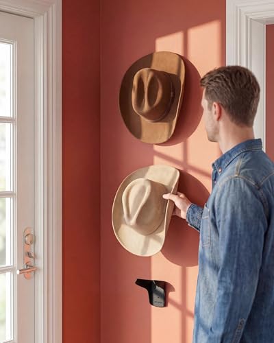 Ozueccr Cowboy Hat Rack for Wall, 4 Pack - size: 4 Pack