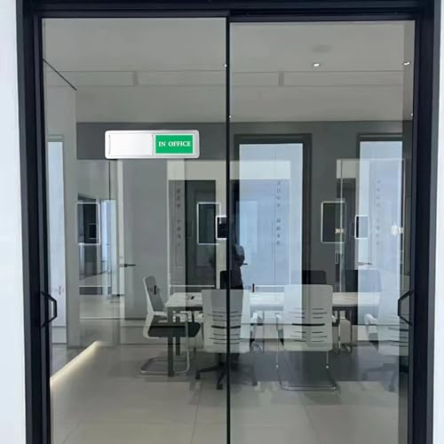 Out of Office/In Office Sliding Status Indicator, Privacy Available Sign - color: Silver In Office/Out Of Office