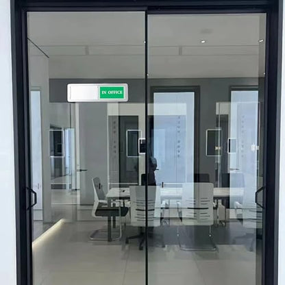 Out of Office/In Office Sliding Status Indicator, Privacy Available Sign - color: Silver In Office/Out Of Office
