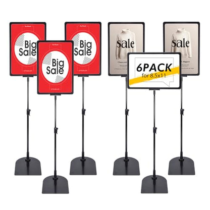 Sign Holder Stand 8.5 x 11 for Indoor Lightweight Portable Signage Display