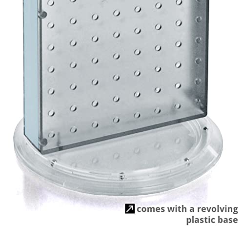 Azar 700508-CLR 8-Inch W by 20-Inch H Revolving Clear Pegboard Counter Unit, Clear - color: Clear, style: Pegboard Only