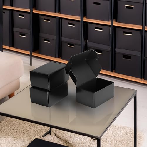 Rempry 40 Pack 6x4x3 Black Shipping Boxes, Small Cardboard Mailer Boxes for Small Business Shipping Packaging - color: Black, size: 6X4X3-40 Pack