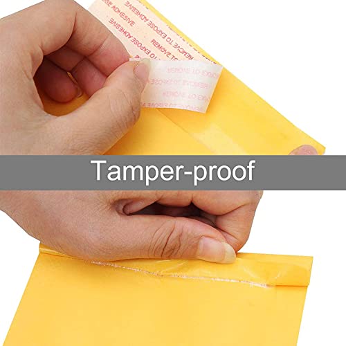 packbabol Kraft Bubble Mailers 4x8 Inch 100 Pcs,Small Self-Sealing Mail Shipping Bags,Yellow Padded Envelopes #000 - size: 4x8-100Pc