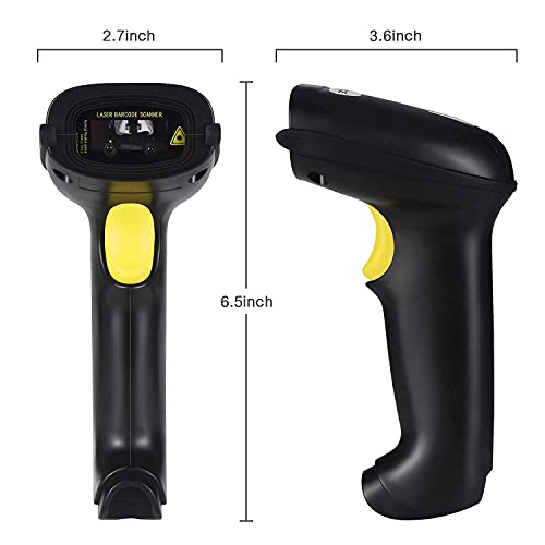 WoneNice Hands-Free USB Barcode Scanner with Stand for School Book Checkout