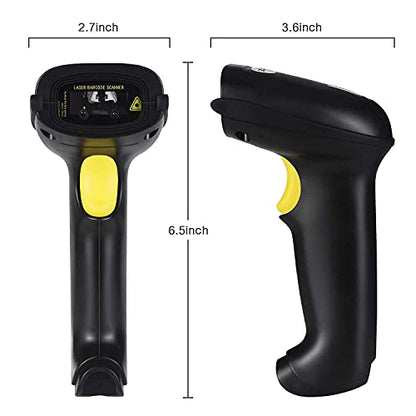 WoneNice Hands-Free USB Barcode Scanner with Stand for School Book Checkout
