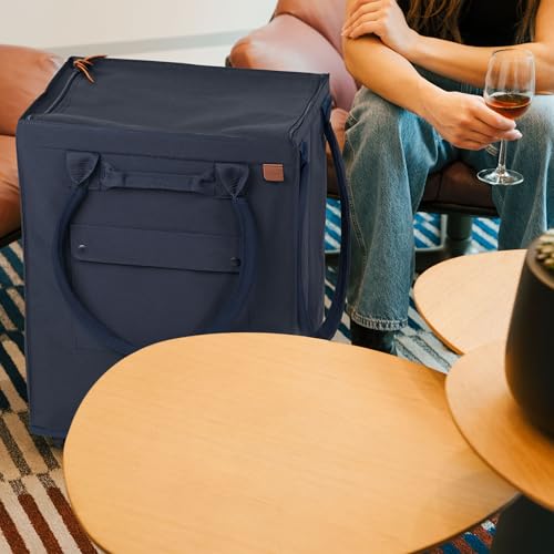 CleverMade Rolling Tote Bag With Wheels, 90L, 75 lb, Leeward Navy - color: Leeward Navy, size: 90l
