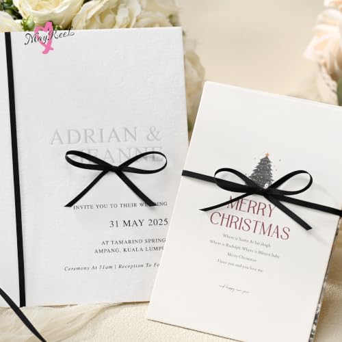 MAYREEL Black Satin Ribbon 1/8 Inch Double Faced 50 Yards - color: Black, size: 1/8 Inch