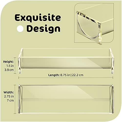 Clear Cracker Tray for Serving, Set of 4 Rectangular Cracker Holder for Serving Trays, Acrylic Food Display Cracker Serving Stand for Home, Party & Charcuterie Board Platter - size: 4 Cracker Trays
