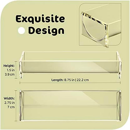 Clear Cracker Tray for Serving, Set of 4 Rectangular Cracker Holder for Serving Trays, Acrylic Food Display Cracker Serving Stand for Home, Party & Charcuterie Board Platter - size: 4 Cracker Trays