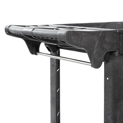 Dryser Utility Cart with Wheels, 40" x 17" Heavy Duty 550 lb. Capacity with Shelves - 2 Tier Rolling Cart with Four 5" Swivel Casters for Warehouse, Garage, Cleaning - size: 2 Shelves 4 Swivel 40x17