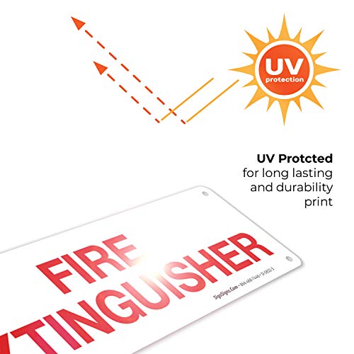 Fire Extinguisher Sign, Fire Safety Sign, (SI-5832) - size: 3x12 2 PK