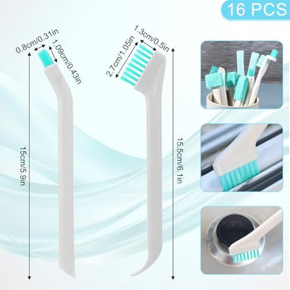 16 Pcs Small Household Cleaning Brushes, Detail Crevice Cleaning Tool