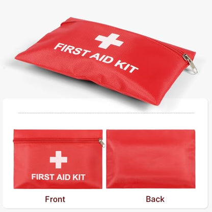 Empty First Aid Pouch Durable for Building Your Own Kit (10Pack) - color: Red, Pack of 10
