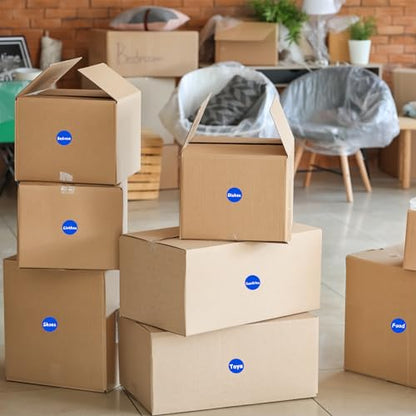 1400 PCS Blue Circle Dot Stickers 3/4" Round Coding Label - color: Dark Blue