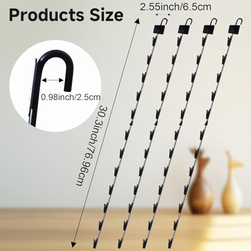Chip Hanger Strips Hooks Display Hanging with Chip Greeting Card Party Merchandise Vendors Potato Bag Holder Snack - style: 12 clips 4 pack