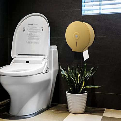 Commercial Jumbo Toilet Paper Dispenser, Wall Mount Stainless Steel - color: Gold