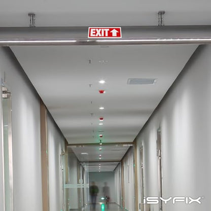 iSYFIX Exit Signs, 2 Pack, 12x4 Inch, Directional Up Arrow - color: Plastic Up, size: 2 Pk 12x4