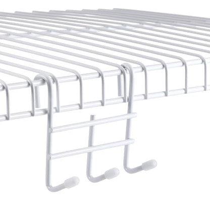Teenyyou 6 Pack 3 Hook Attachment for Wire Shelving, White - color: White