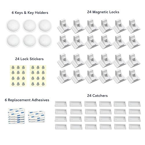 Baby Proof Me Baby Proofing Magnetic Child Safety Cabinet Locks, 24-Pack - size: 24 Locks + 6 Keys