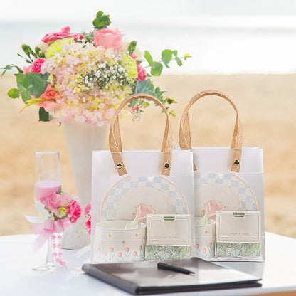 Clear Plastic Gift Bags with Handles,Small Favor Bags,20 Pcs