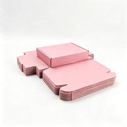 KAXILU Pink Cardboard Boxes Shipping Packaging Boxs 20pcs Shipping Boxs Suitable E-Commerce Packaging Small L8xW5.5xH1.5 inch - color: Pink-2, size: Small-L8xW5.5xH1.5 inch