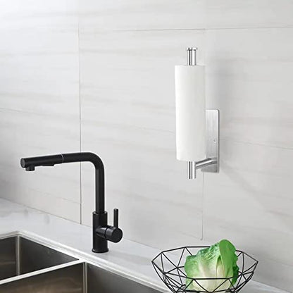 Paper Towel Holder - Eolax Under Cabinet Paper Towel Bar for Kitchen, Wall Mount Self Adhesive or Drilling Paper Towel Rack, 304 Stainless Steel (Brushed Nickel) - color: Brushed Nickel