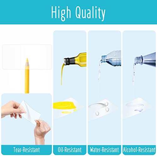 500 PCS Label Protector, Transparent Waterproof Clear Wafer Seal Stickers for Protecting Package Envelope Mail Barcodes, Numbers and Stickers Mega Bundle with Perforation Line in Roll (4 x 2 inch) - size: 4x2 inch-500