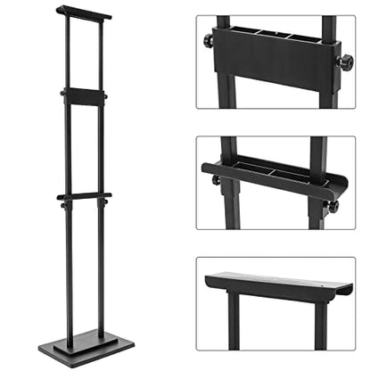 2 Pack Adjustable Poster Stand Holder Floor Standing Display Sign Holder Pedestal Poster Board Stand Height up to 77" Heavy Duty Poster Banner Advertisement Display for Business, Black - size: 2 Pack
