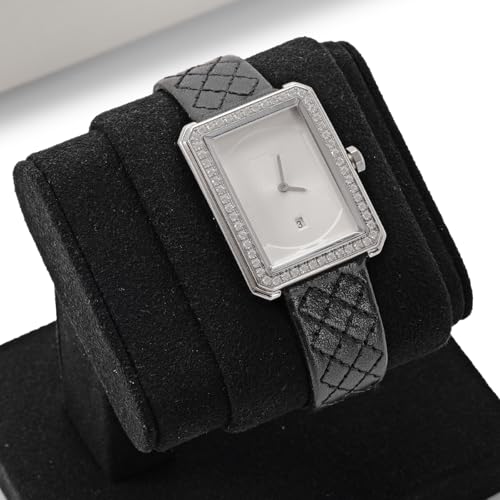 Black Microfiber Single Watch Stand Wristwatch Display Holder - color: Black