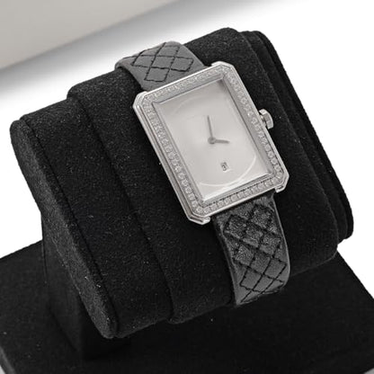 Black Microfiber Single Watch Stand Wristwatch Display Holder - color: Black