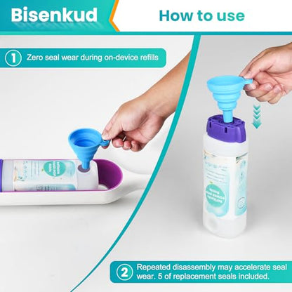 Bisenkud Leak-Resistant Refillable Bottle for Swiffer® Power Mop™, 720mL