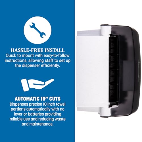SJMT7400TBK - San Jamar Simplicity Mechanical Roll Towel Dispenser - color: Black Pearl