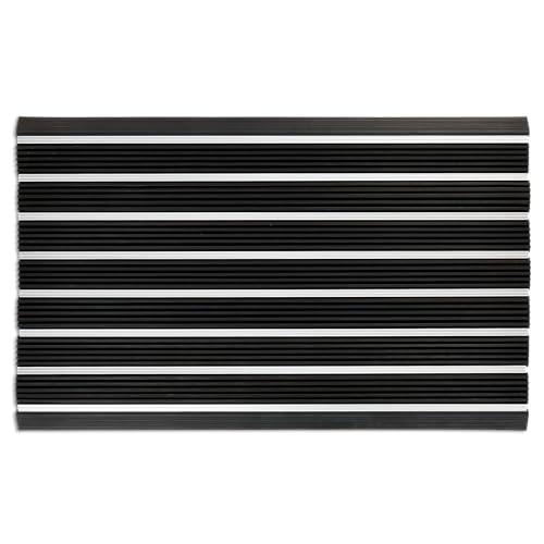 Ecomills Alumat Aluminum Doormat, 22.8" x 35.8", Black - size: 1'11" x 2'11" (Rectangular)
