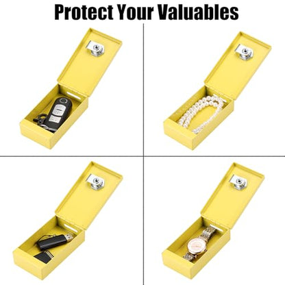 Winners Bank for Gambler, Pocket Size Casino Box with Lock, Yellow - color: Yellow