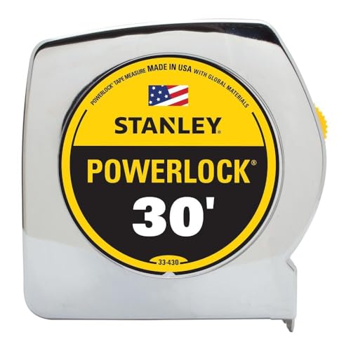 STANLEY PowerLock Tape Measure, 30-Foot (33-430) - size: 9.1 m