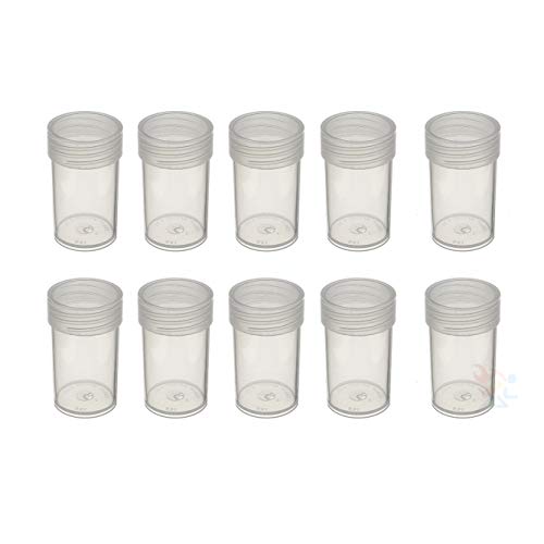 OnFireGuy 10pcs Coin Storage Tubes | Small Dollar Coin Tubes Round Clear Coin Tubes with Screw-on Lid Made in USA by Edgar Marcus - size: Small Dollar