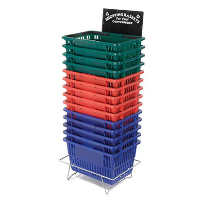 GLWSS Shopping Basket Stand with Black Sign