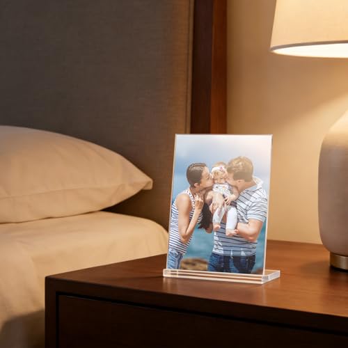 5x7 Acrylic Sign Holder for Table Top, Poster Holder, QR Code Stand Sign Holder(3pack) - size: 3 pack 5*7"