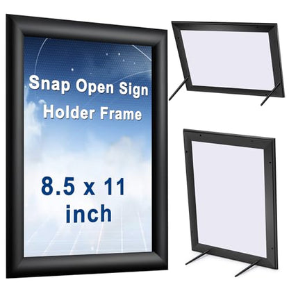 Blulu 2 Pack Aluminum Snap Frame 8.5 x 11 Inch, Black - color: Black, size: 8.5 x 11 Inch