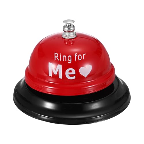PATIKIL Desk Bell, 3.3" Service Call Bell Ringing, ME, Bright Red - color: Bright Red(me)