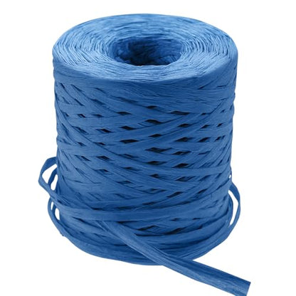 218 Yards Raffia Paper Craft Ribbon Packing Paper Twine, 1/4 Inch by 218 Yards - color: Blue