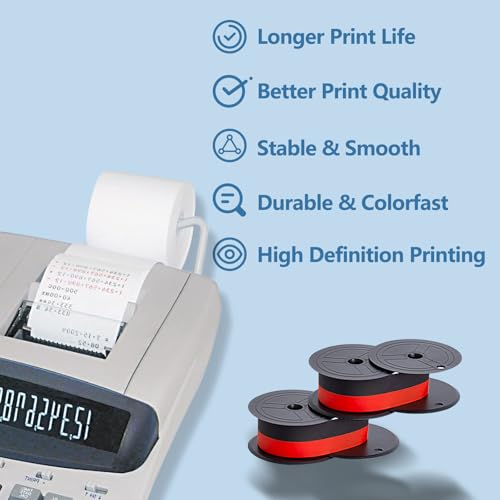 12 Pack Calculator Ribbon Compatible for Canon MP11DX Calculator Ink Ribbon