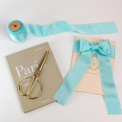 Silk Satin Ribbon 1-1/2 Inch x 30 Yards Light Blue - color: Baby Blue