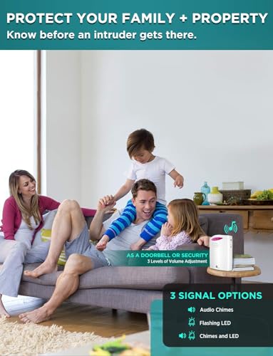 1byone Driveway Alarm Wireless Outside, 1 Receiver 2 Infrared Sensors - style: 1 receiver 2 PIR sensors