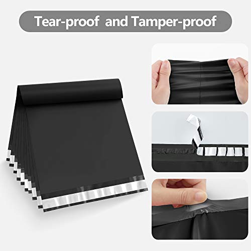 Famagic Black Large Poly Mailers 24x24 for Coats, Shipping Clothes, 50pcs - color: Black, size: 24x24