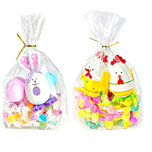 PigPotParty Cellophane Treat Bags 7x10 Inch, 100 Pack, Clear Goodie Bags - color: 7x10 Inch (Pack of 100)