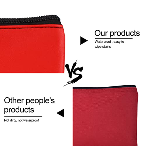 2 Pieces Money Bags with Zipper, 11x6.1 inch Money Pouch, Bank Bag, Cash Bag, Check Wallet, Cosmetics(Red) - color: Red, size: 2 Pieces