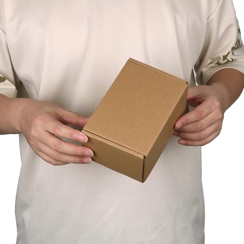 PHAREGE 6 Pack 6x4x3 inch Small Shipping Boxes, Brown Mailing Boxes - color: Brown, size: 6x4x3 inch 6 Pack